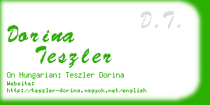 dorina teszler business card